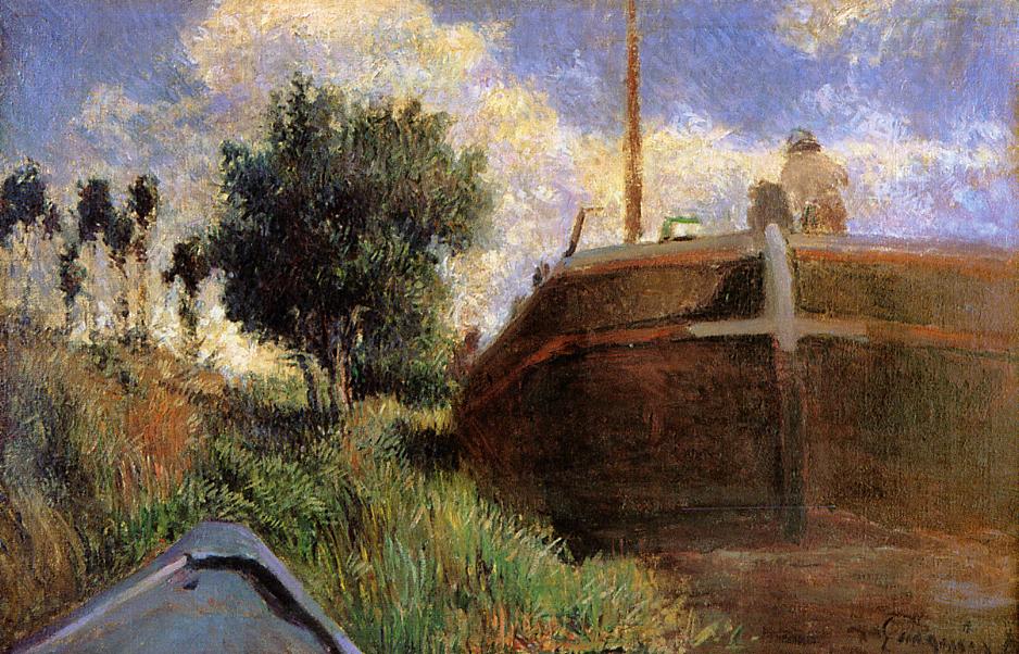 Blue Barge - Paul Gauguin Painting